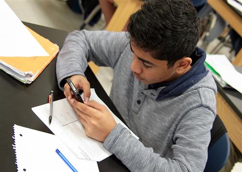 boy studying 